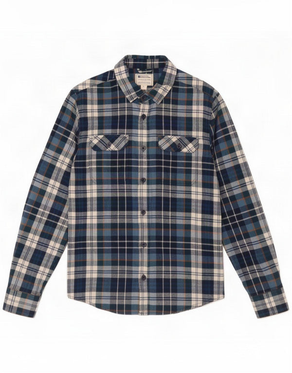 Mountain Warehouse Herren-Flanellhemd, mittelgroß, marineblau, kariert