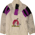 ETIREL Womens Oversized Windbreaker Jacket UK 10 Small White Colourblock Vintage Etirel and Second-Hand Etirel from Messina Hembry 