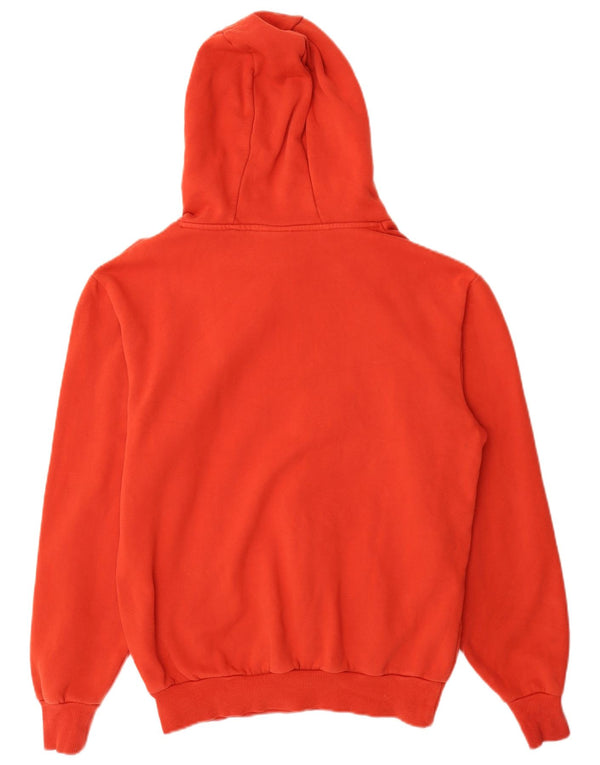 Ellesse Womens Graphic Loose Fit Hoodie Pullover UK 12 Mittelrote Baumwolle