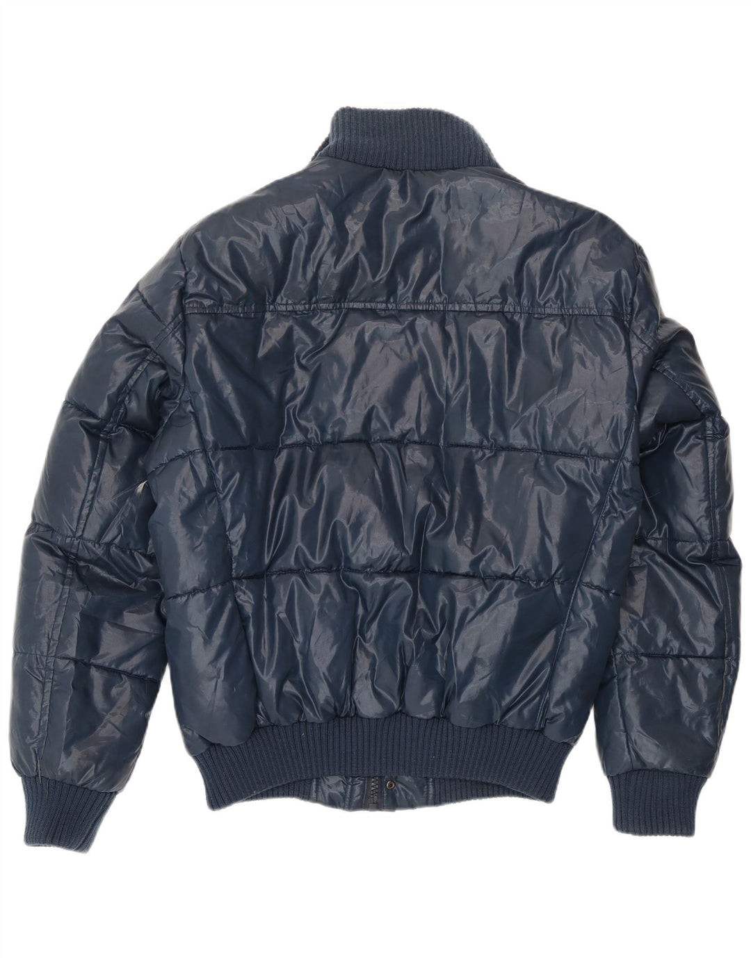 Fay Herren Wattierte Jacke UK 42 XL Marineblau Polyester