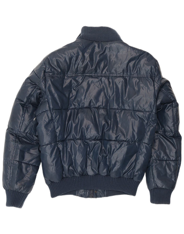 Fay Herren Wattierte Jacke UK 42 XL Marineblau Polyester