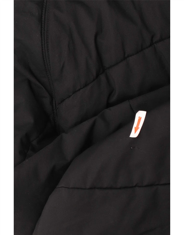 Adidas Damen Kapuzen-Windbreaker-Mantel UK 16 Large Schwarz Polyester