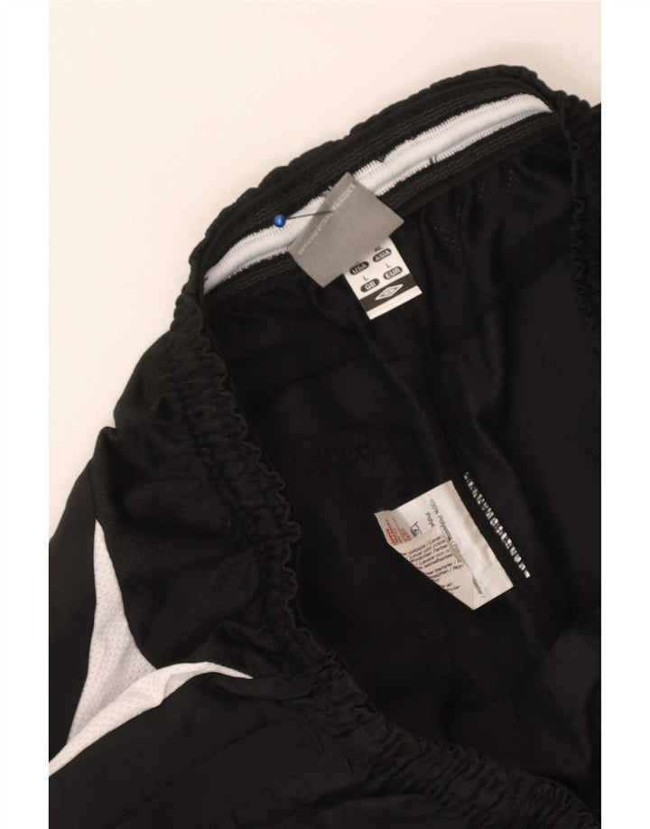 Umbro Herren-Sportshorts, groß, schwarzes Farbblock-Polyester