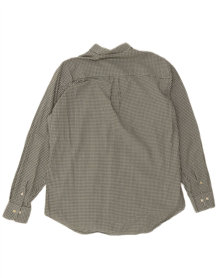Burberry Herrenhemd, großes grünes Gingham-Karomuster