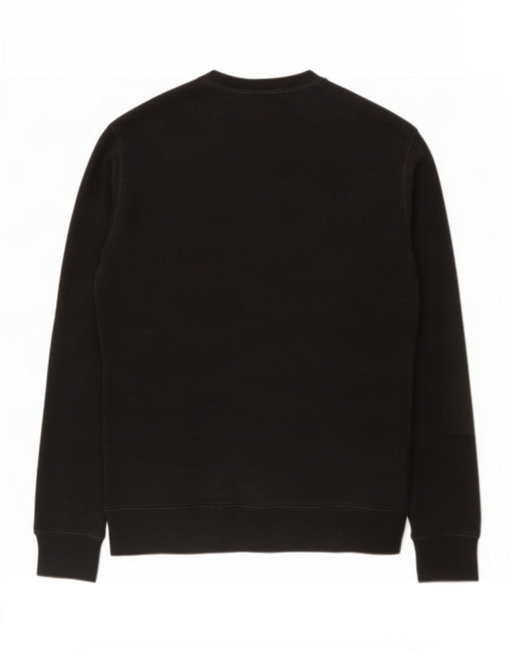 Marks & Spencer Herren-Sweatshirt mit normaler Passform, mittlere schwarze Baumwolle