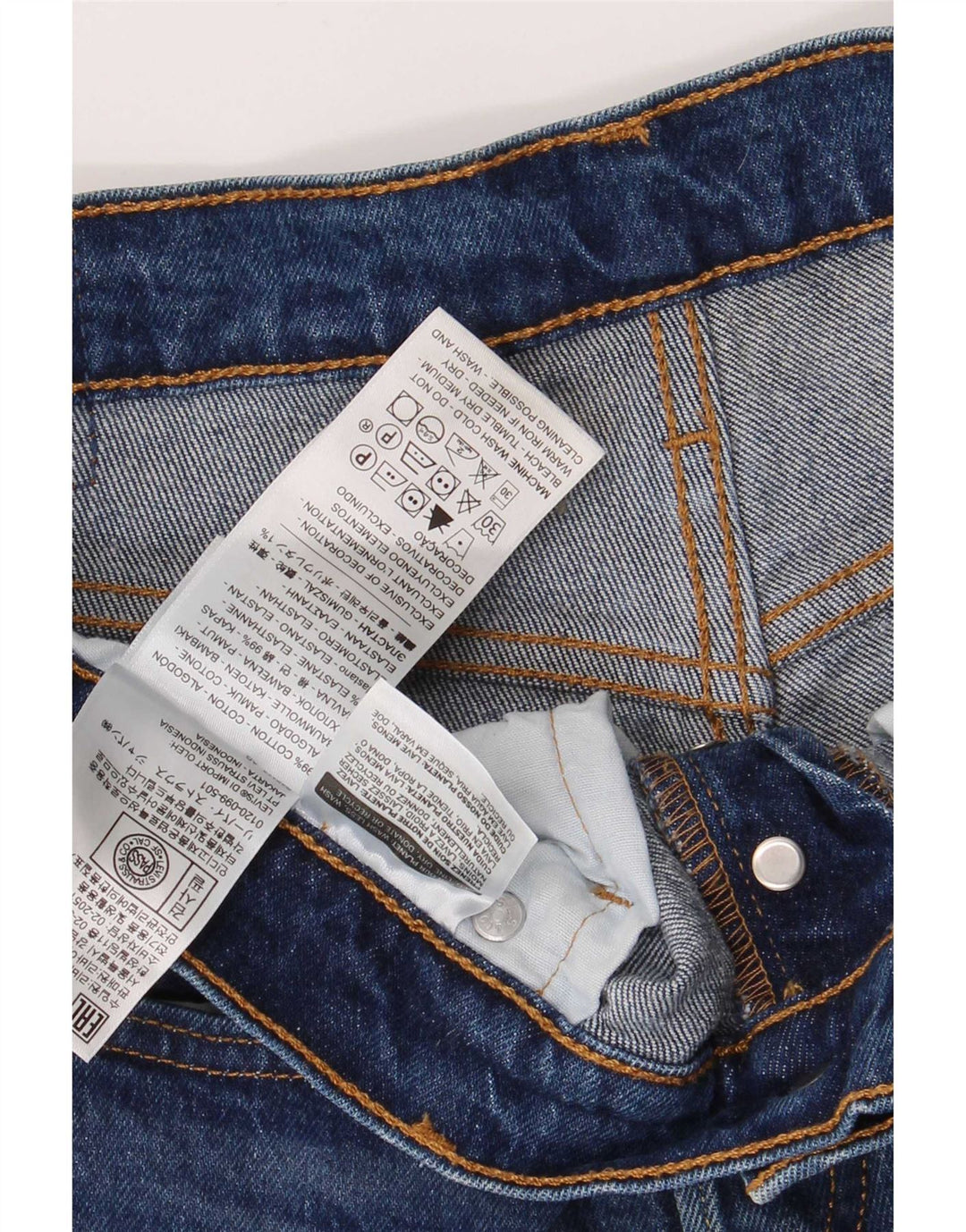 Levi's Damen 501 Jeansshorts W29 mittelblaue Baumwolle
