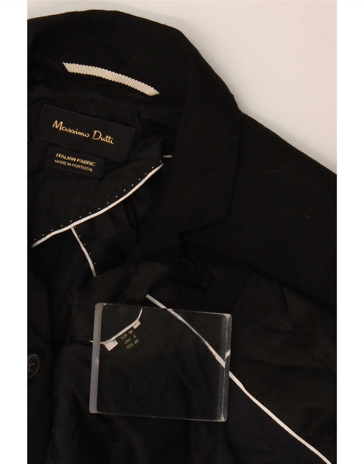 Massimo Dutti Damen 1-Knopf-Blazerjacke EU 38 Small Schwarz