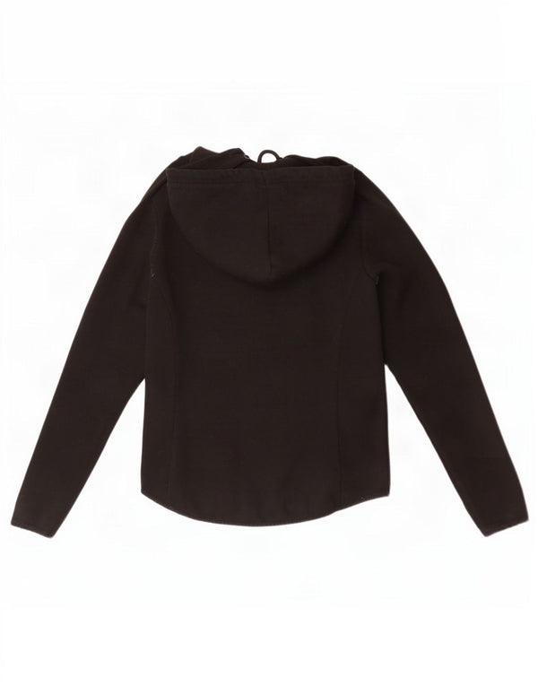Superdry Damen-Kapuzenpullover mit Reißverschluss, UK 12, Mittelschwarz, Polyester