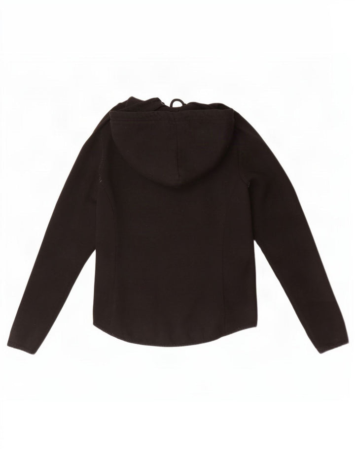 Superdry Damen-Kapuzenpullover mit Reißverschluss, UK 12, Mittelschwarz, Polyester