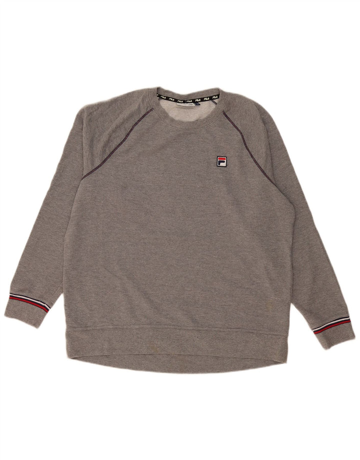 Fila Herren Sweatshirt Pullover XL Grau Baumwolle