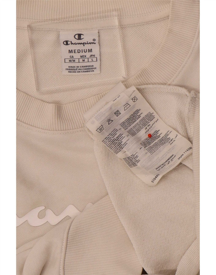 Champion Damen-Sweatshirt mit Grafik, UK 14, mittelweiße Baumwolle