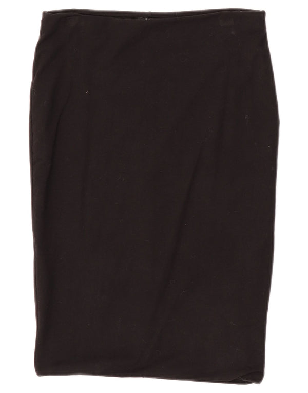 Zara Damen Bleistiftrock Medium W28 Schwarze Baumwolle