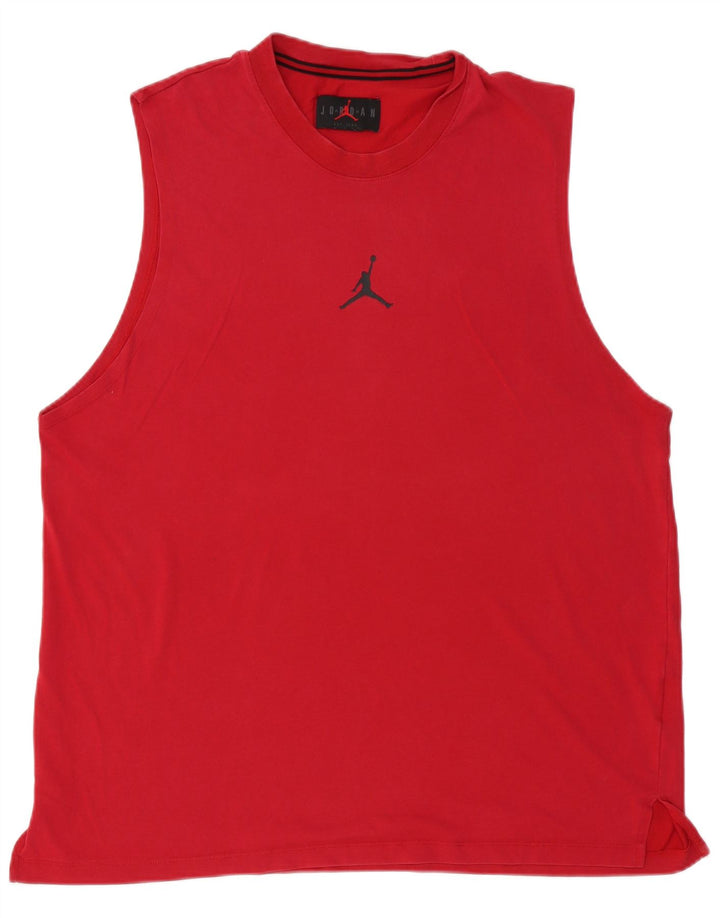 Jordan Herren-Weste Top XL aus roter Baumwolle