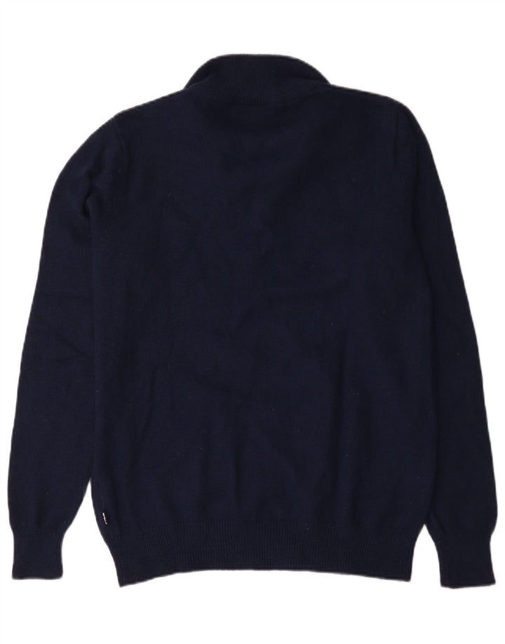 Fila Herren-Pullover mit Reißverschluss am Hals, großes marineblaues Nylon