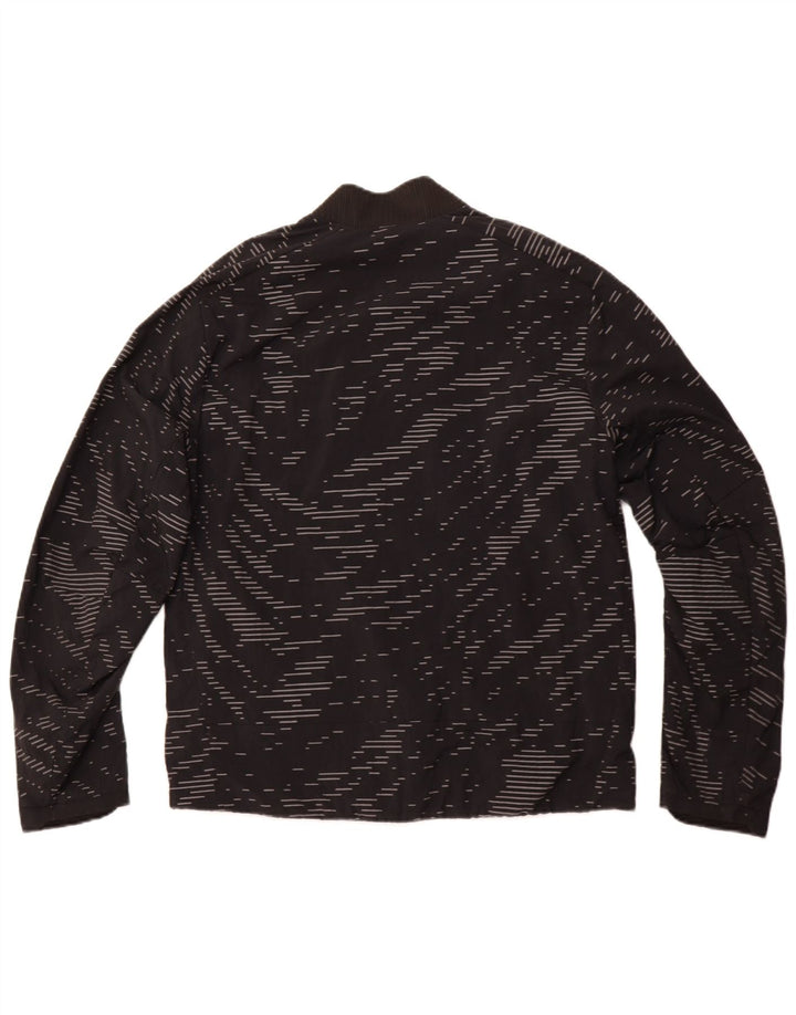 NIKE Herren Therma-Fit Wende-Trainingsanzugoberteil, Mittelschwarz gestreift