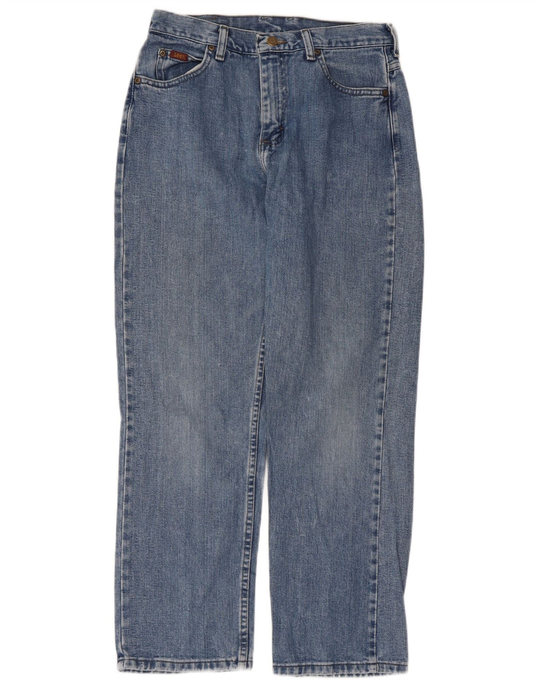 Lee Womens Petite Straight Jeans US 6 Medium W28 L28 Blaue Baumwolle