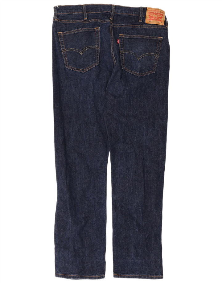 Levi's Herren 514 Straight Jeans W38 L34 Marineblaue Baumwolle