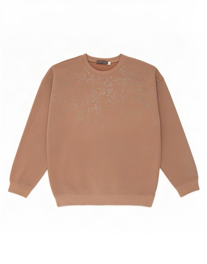 MINT VELVET Damen-Sweatshirt mit abstraktem Muster, Gr. 10, Größe S, Beige