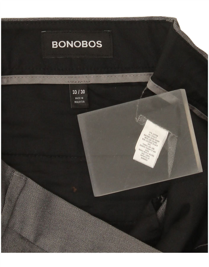 BONOBOS Gerade Chino-Hose für Herren, W33, L30, graue Baumwolle