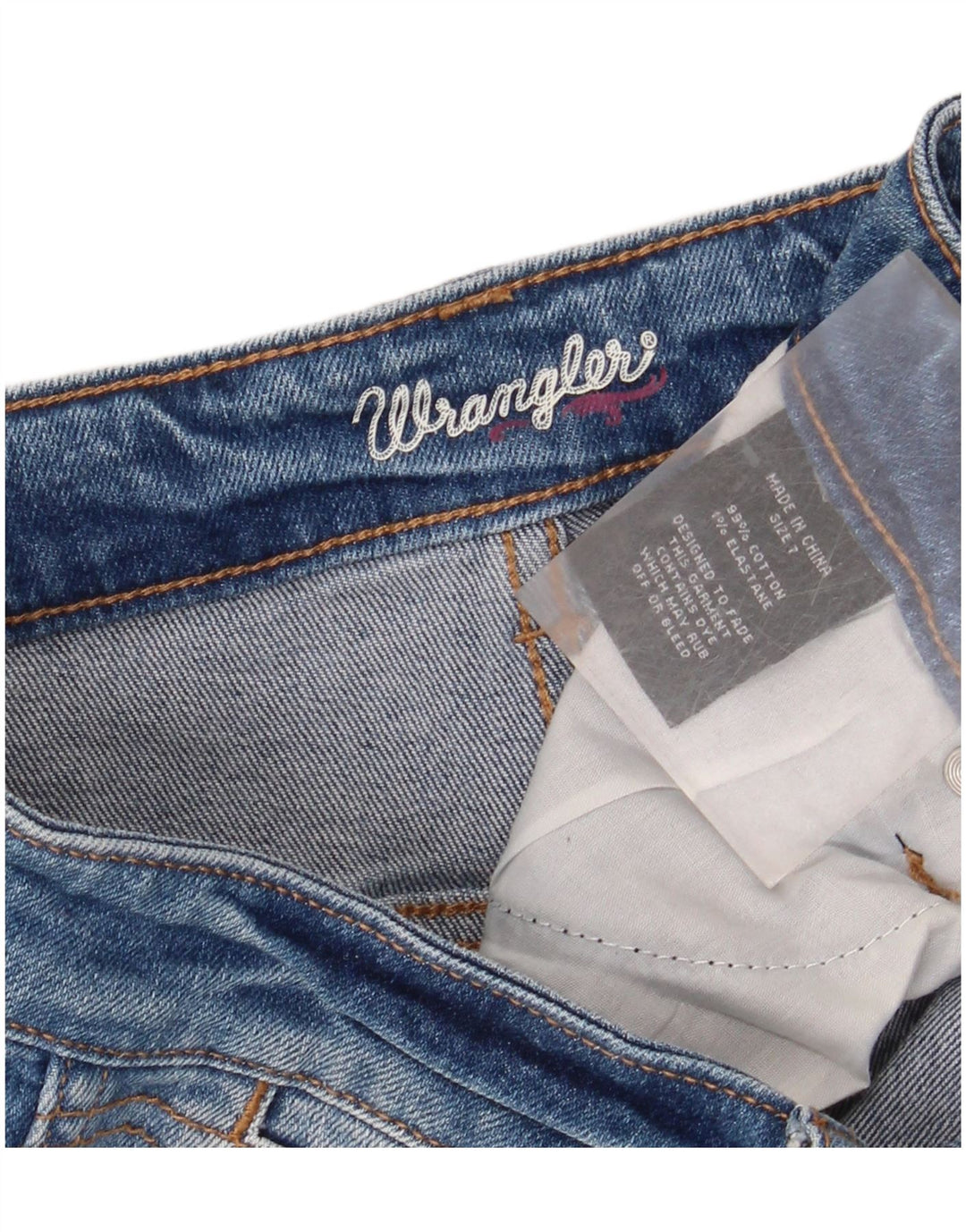 WRANGLER Damen Jeansshorts US 7 Medium W32 Blaue Baumwolle