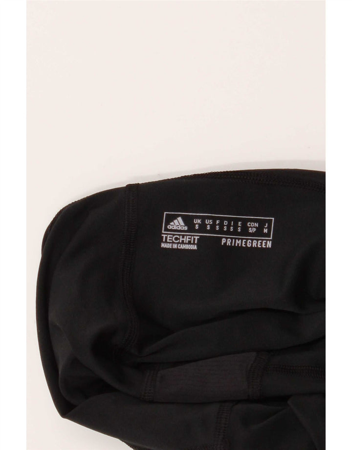 Adidas Damen Graphic Leggings UK 10 Small Schwarz Polyester
