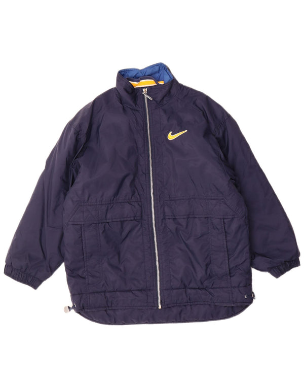 Nike Boys Graphic Wattierte Jacke 10–11 Jahre Medium Marineblaues Nylon