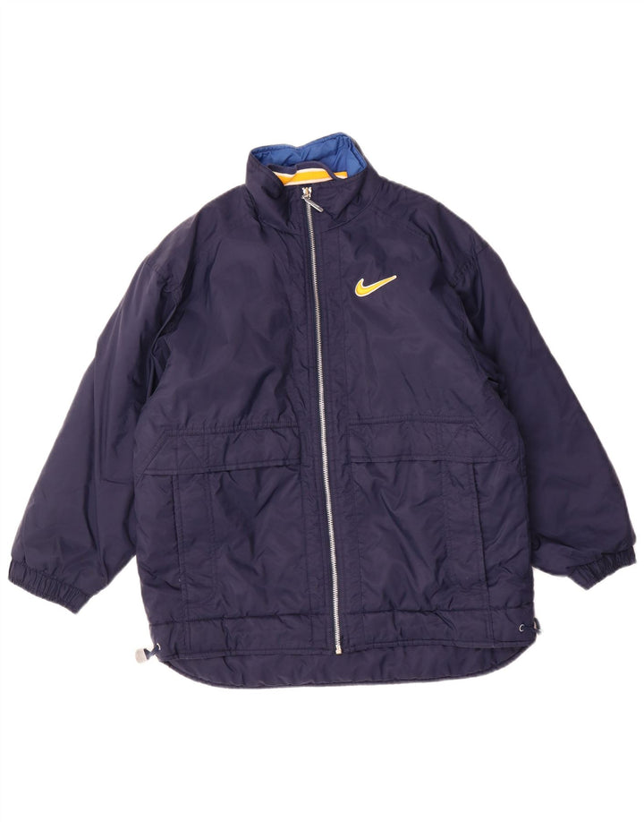 Nike Boys Graphic Wattierte Jacke 10–11 Jahre Medium Marineblaues Nylon