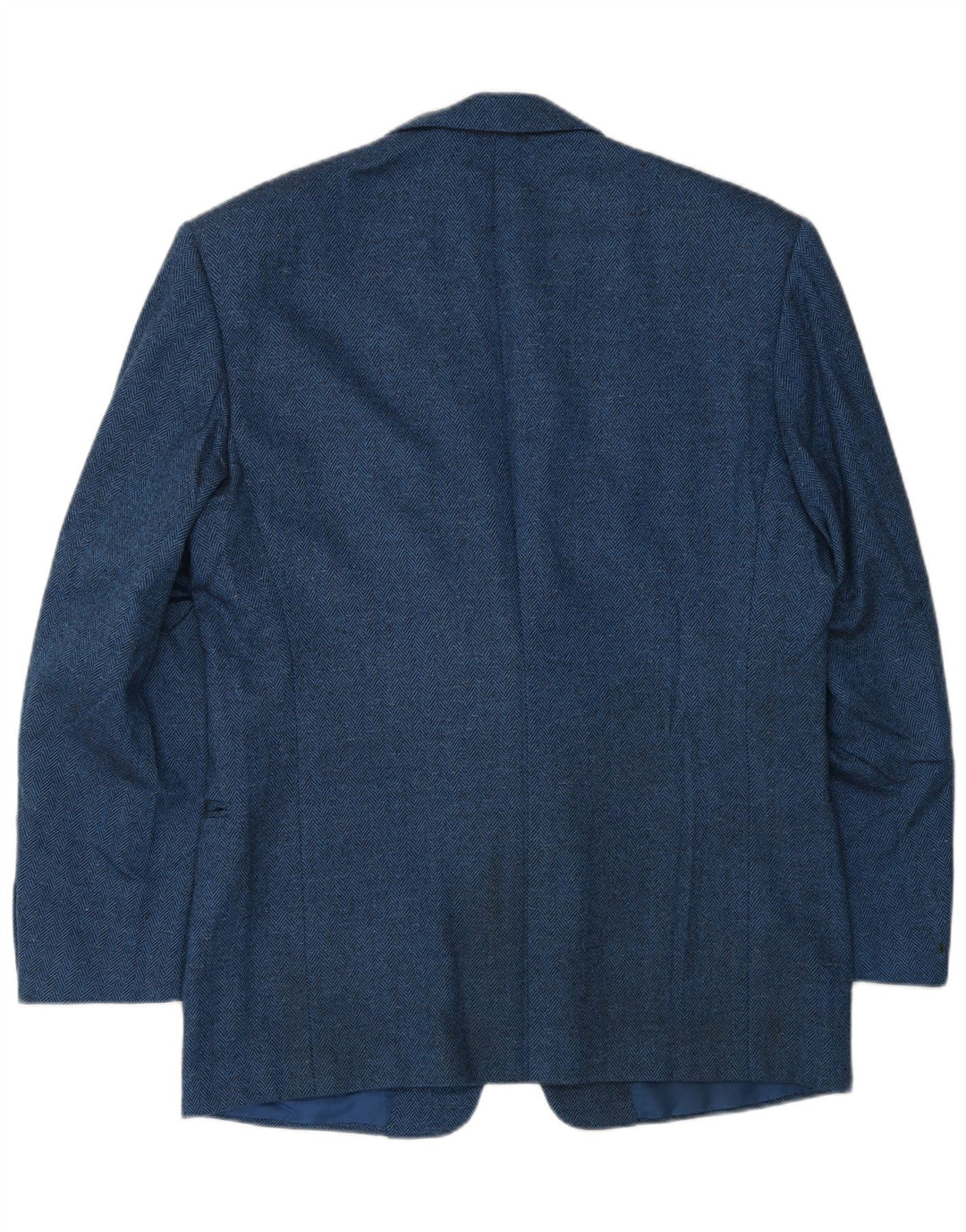 Pal Zileri Herren-Blazer mit 2 Knöpfen, IT 52 XL, blaue Fischgrätenwolle