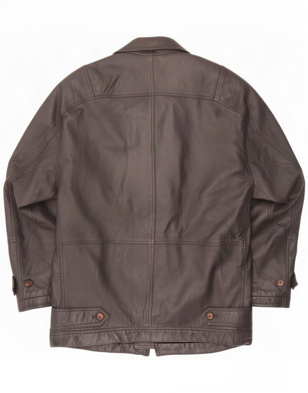 Jaeger Herren Ledermantel UK 38 Medium Schwarz