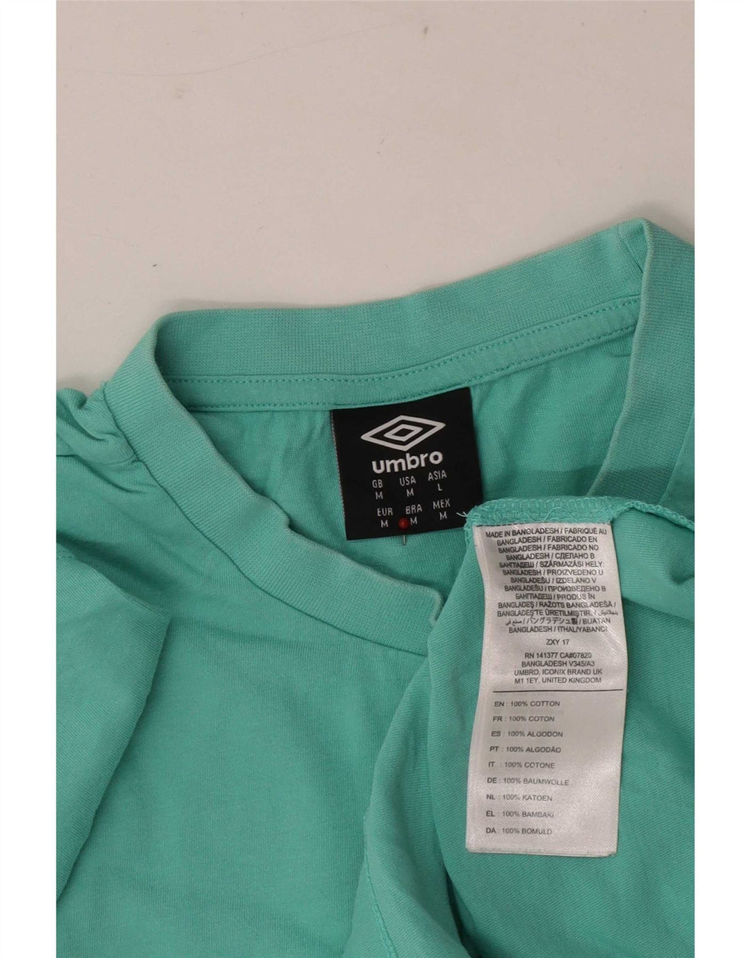 Umbro Herren-T-Shirt mit Grafik, mittelgrüne Baumwolle