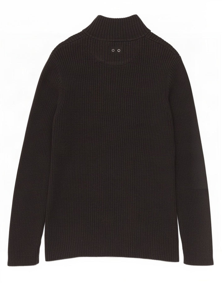 Converse Herren-Pullover mit Reißverschluss am Hals, mittelgraue Baumwolle
