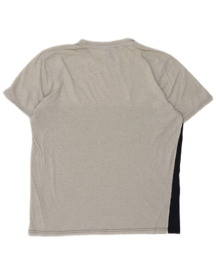 Ellesse Herren T-Shirt Top Large Grau Colourblock Baumwolle
