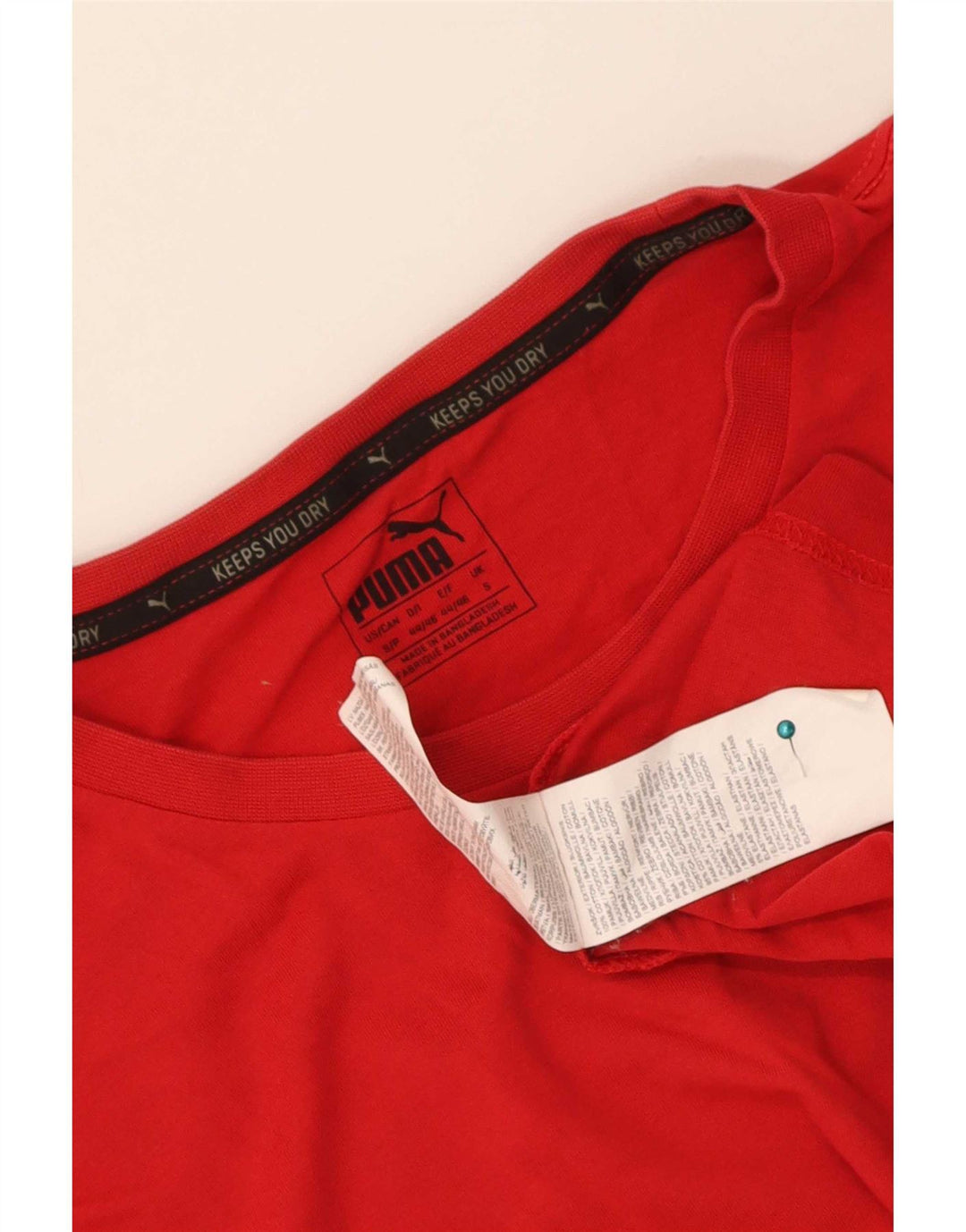 Puma Herren T-Shirt Top Small Rot Baumwolle