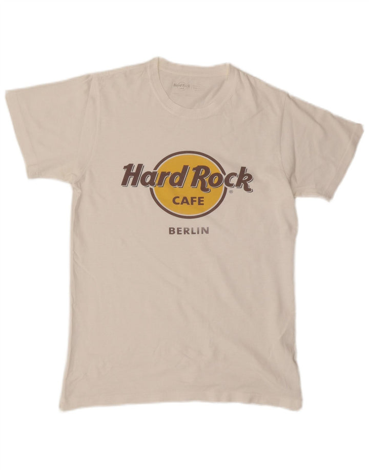 Hard Rock Cafe Herren Berlin Graphic T-Shirt Top Small Weiß