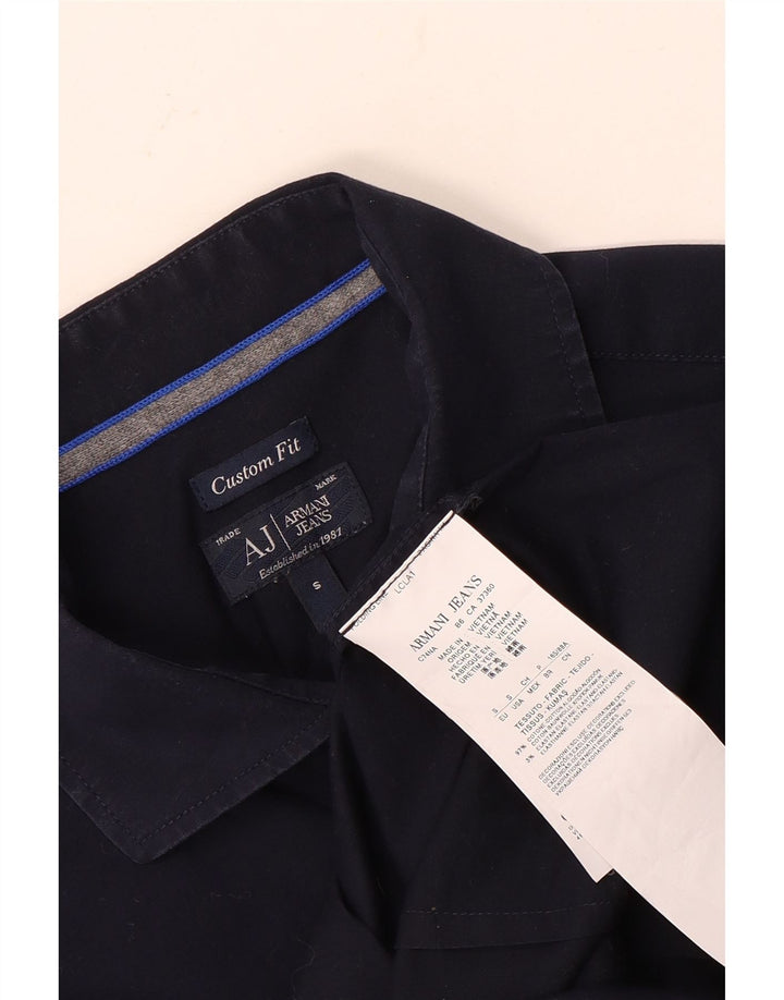 Armani Jeans Herren-Hemd mit individueller Passform, Größe S, Marineblau, Baumwolle