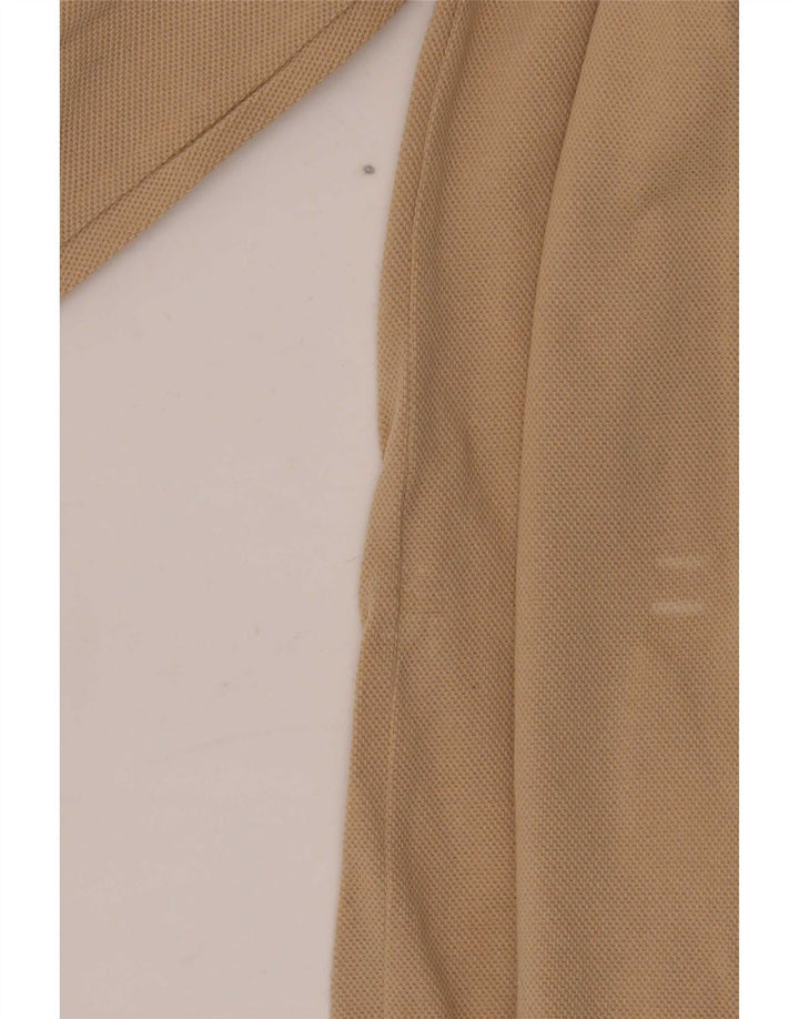 Rifle Herren-Langarm-Poloshirt aus Baumwolle in Mittelbeige