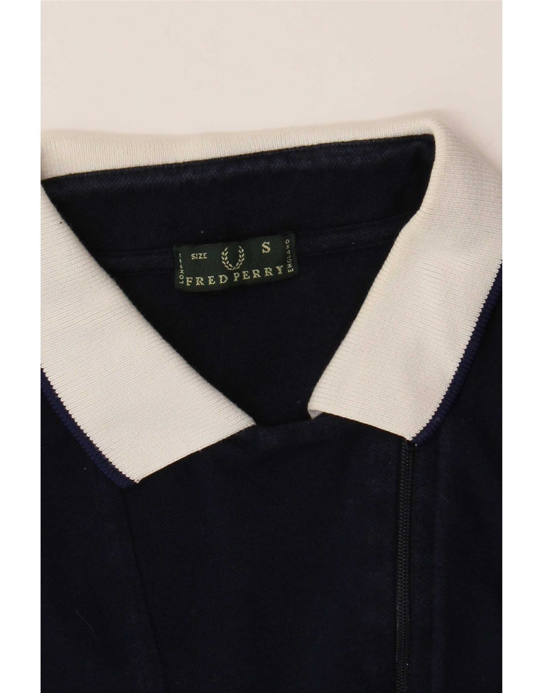 Fred Perry Damen Poloshirt UK 10 Small Marineblau Farbblock