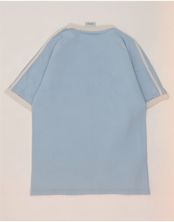 Adidas Herren T-Shirt Top Small Blau Baumwolle