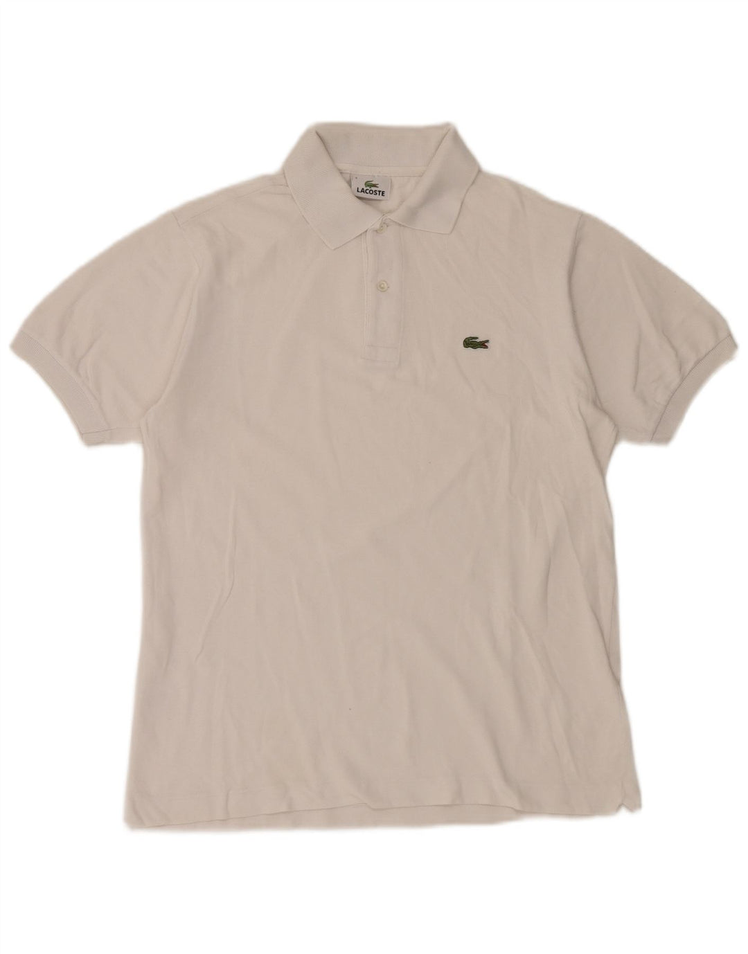 Lacoste Herren-Poloshirt, Größe 3, klein, weiße Baumwolle