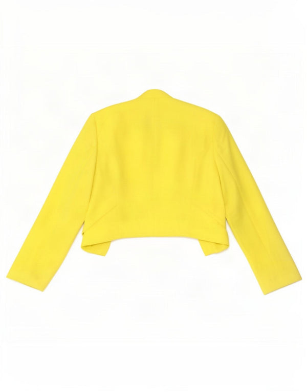Topshop Damen Crop Bolero Jacke UK 8 Small Gelb Polyester