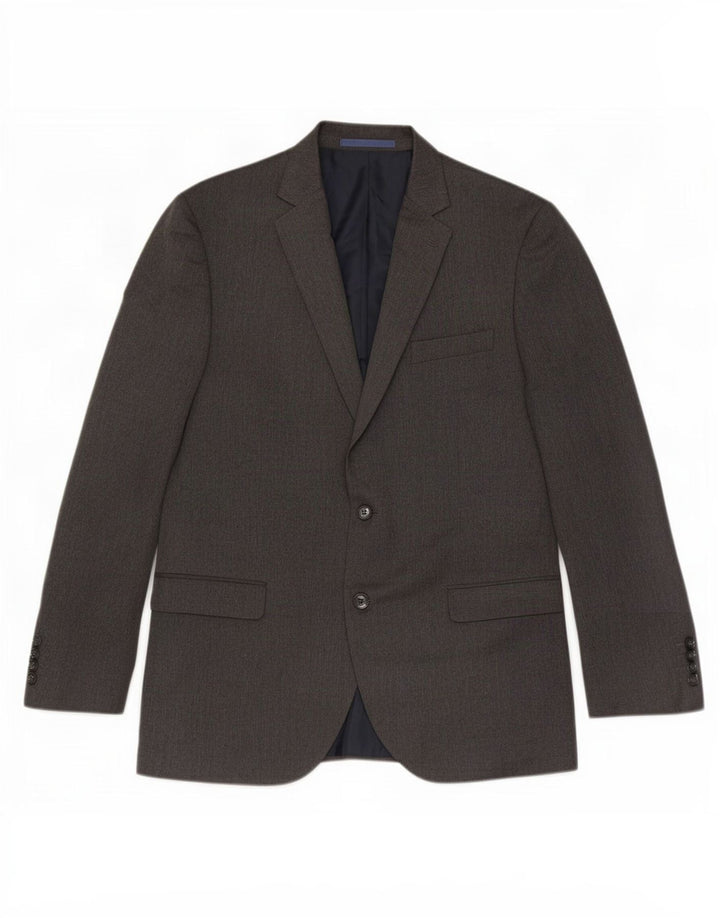 Marks & Spencer Herren-Blazer mit 2 Knöpfen, Gr. 42, Größe L, Grau, Polyester