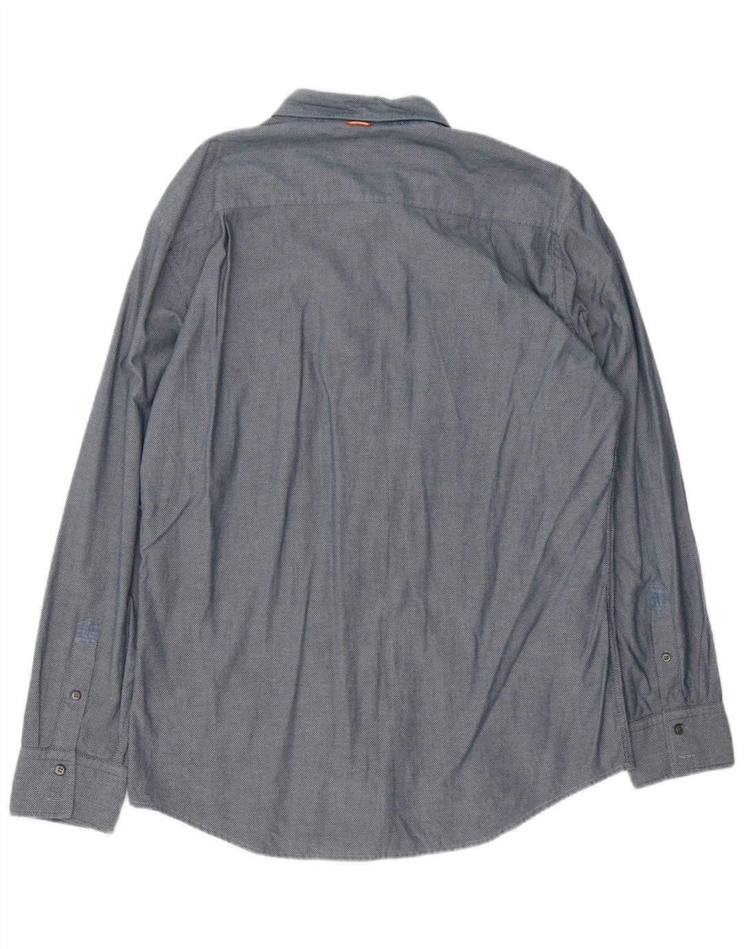 HUGO BOSS Herren Slim Fit Hemd 2XL Grau gepunktete Baumwolle