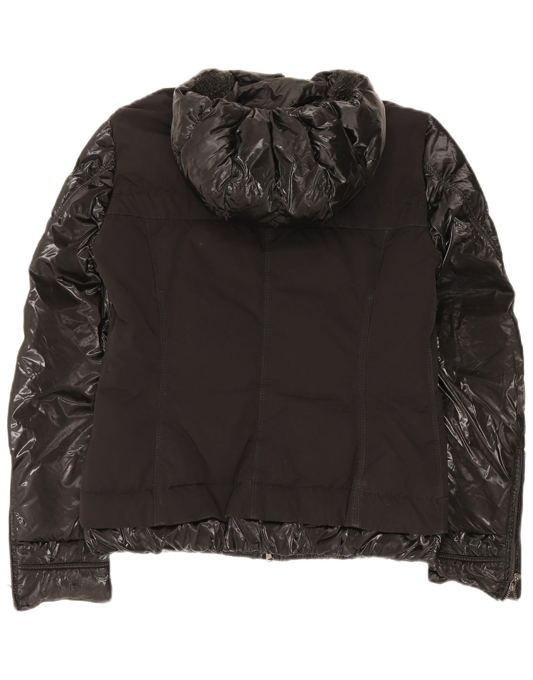 PEUTEREY Wattierte Damenjacke mit Kapuze IT 42 Mittelschwarzes Polyamid