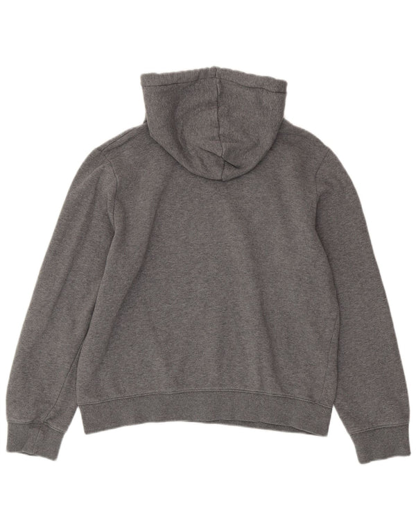 Fila Womens Graphic Hoodie Pullover UK 14 Mittelgraue Baumwolle