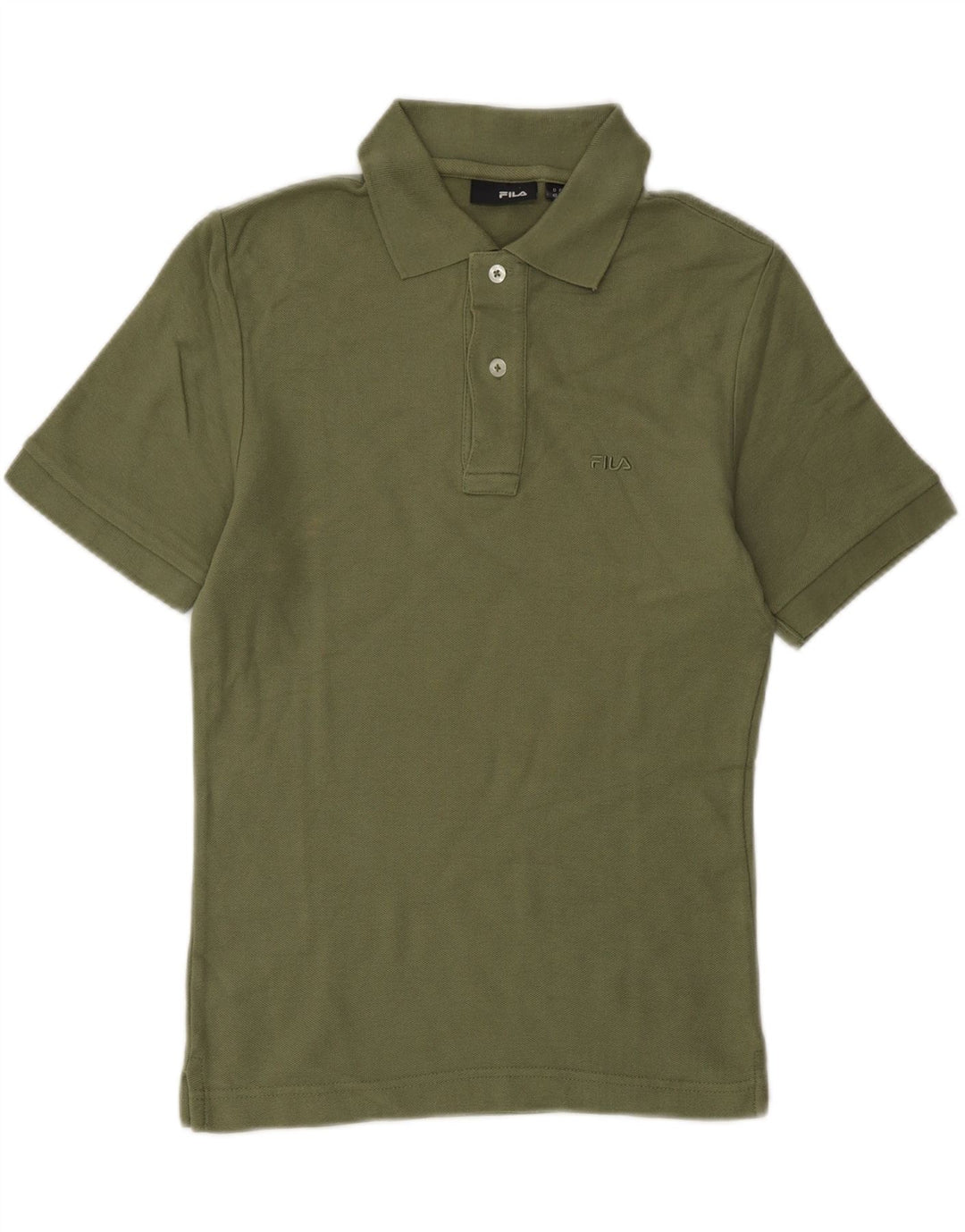 FILA Mens Polo Shirt 2XS Khaki Cotton Vintage Fila and Second-Hand Fila from Messina Hembry 
