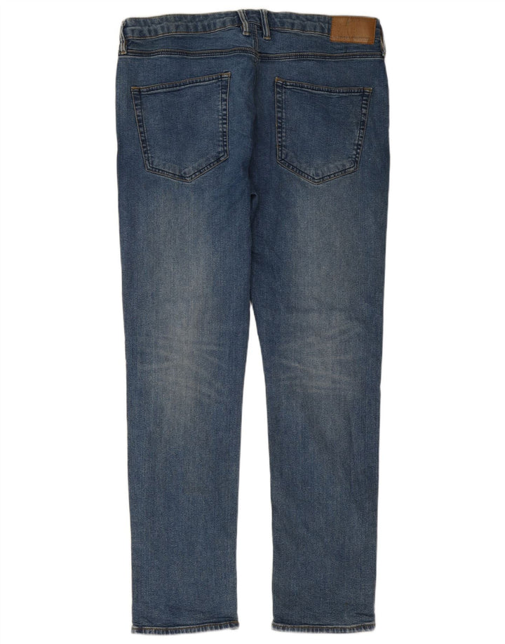 French Connection Herren Slim Jeans W38 L34 Blaue Baumwolle