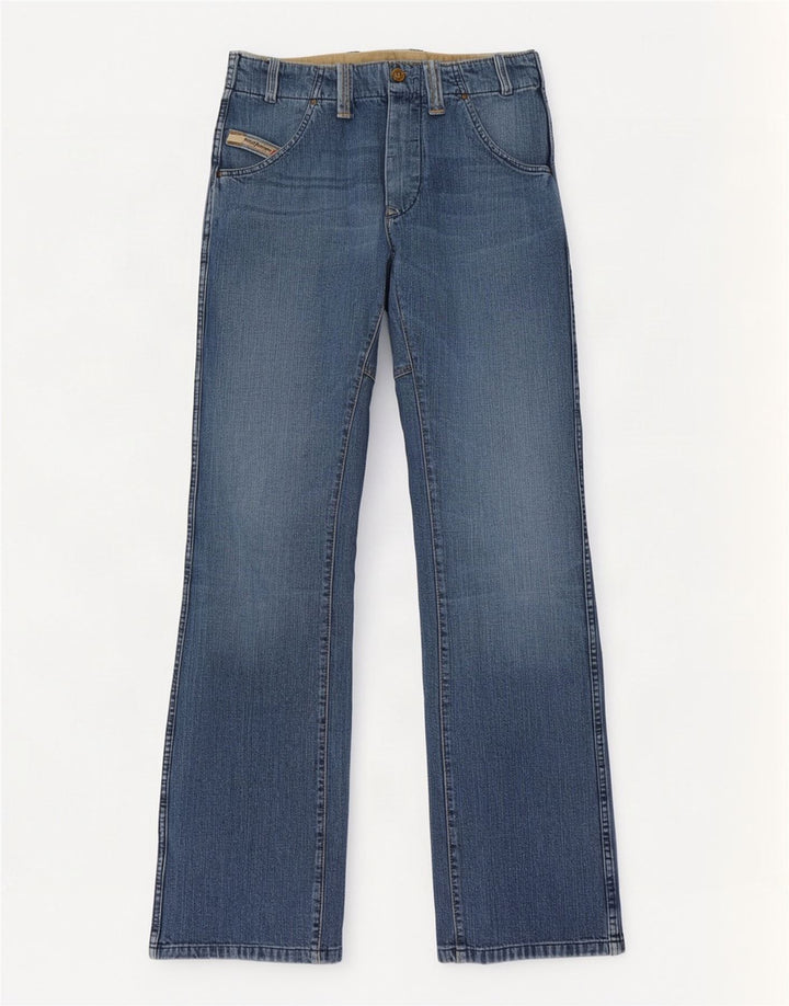 Diesel Damen Bootcut Jeans W28 L34 Blaue Baumwolle