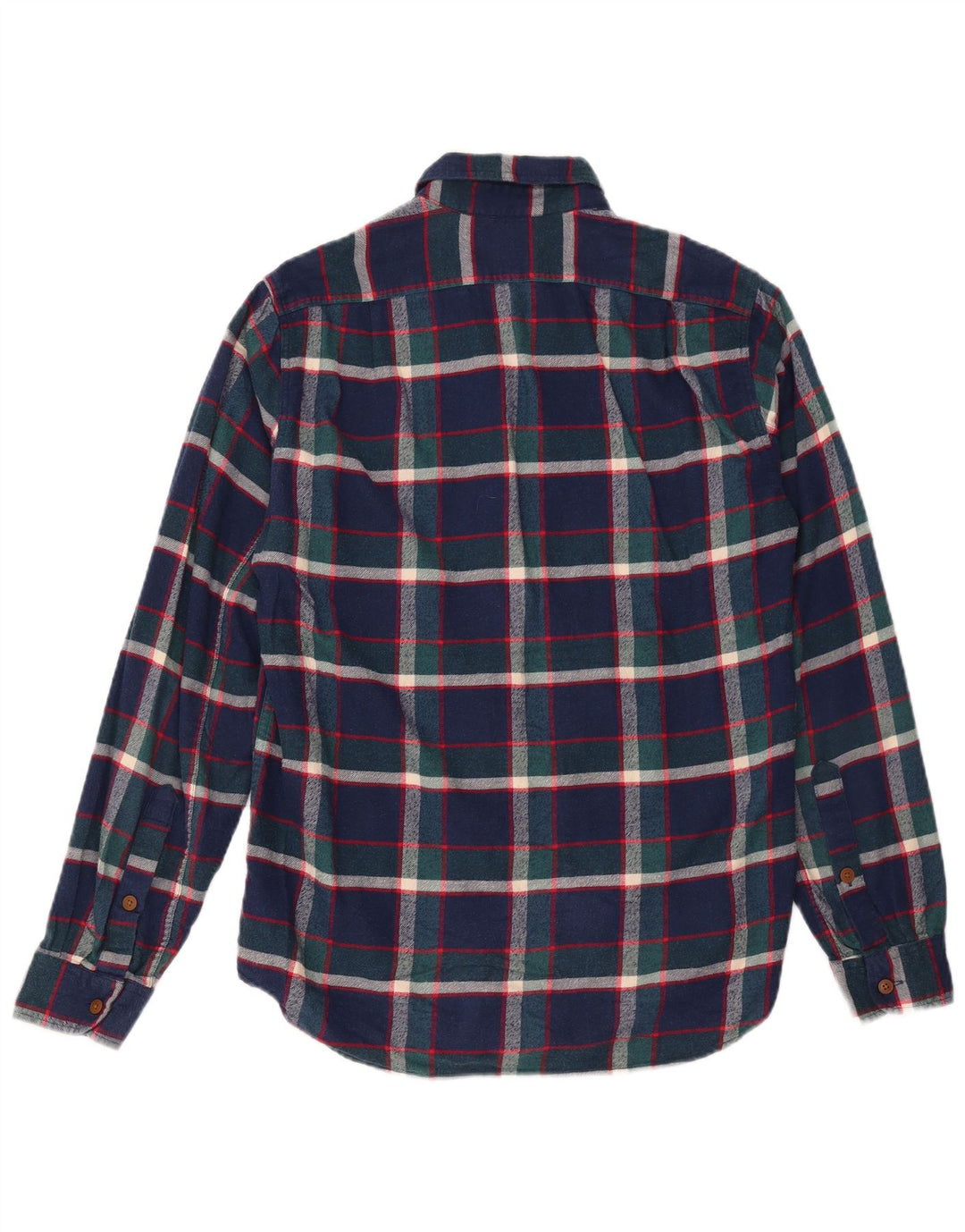 J. CREW Slim Flanellhemd für Herren, klein, marineblau, kariert, Baumwolle