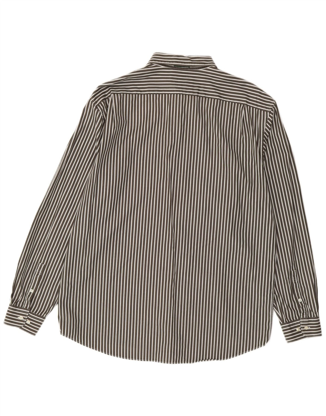 Lacoste Herren-Hemd mit normaler Passform, Größe 44, XL, graue Nadelstreifen-Baumwolle