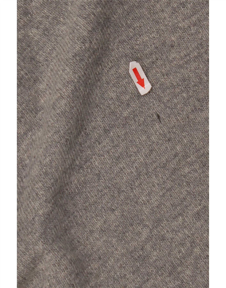 Barbour Herren-Pullover mit U-Boot-Ausschnitt, große graue Wolle